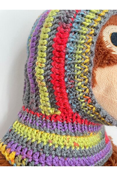 The Cloudish Shop Baby Kids Hand Knitted Knitted Neck Collar Beanie Balaklava Gray Yellow Green Red Blue Mixed Color