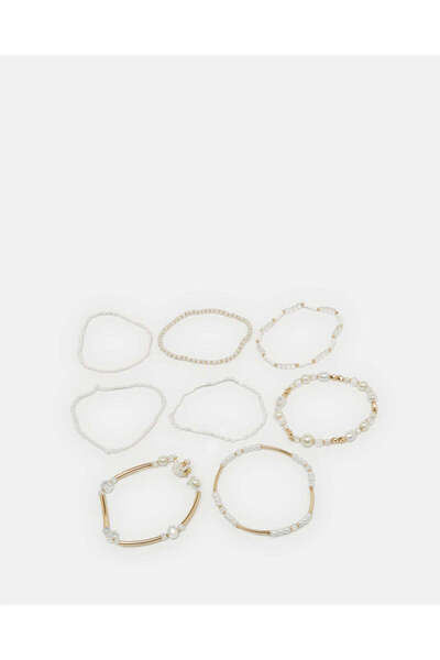 REDTAG أساور نسائية مزينة بالذهب (8 قطع)