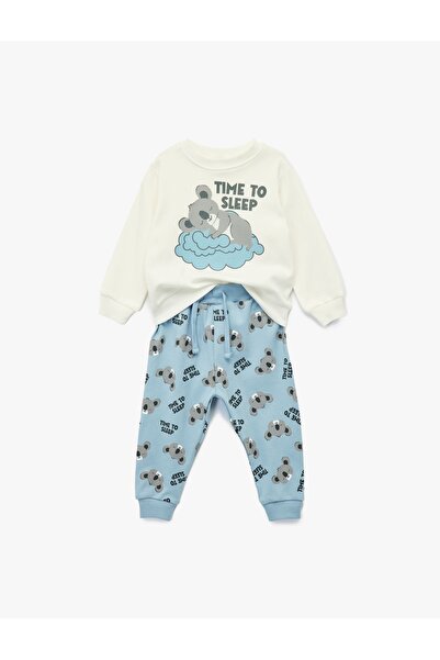 Koton Baby Boy Sweat Set 6Wmb10055Tk Ekru