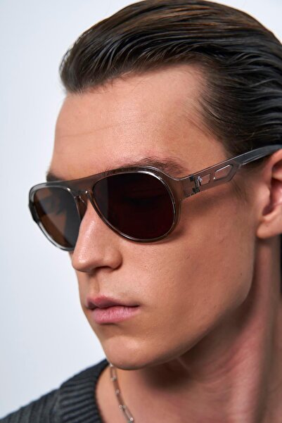 Bilge Karga Çardak Grey Brown Men's Sunglasses
