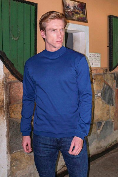 Masimar Men's Black Non-Pilling Standard Fit Half Turtleneck Knit Sweater