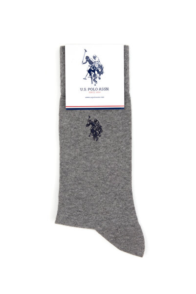 U.S. Polo Assn. Men's Gray Melange Socks 50317965-Vr086