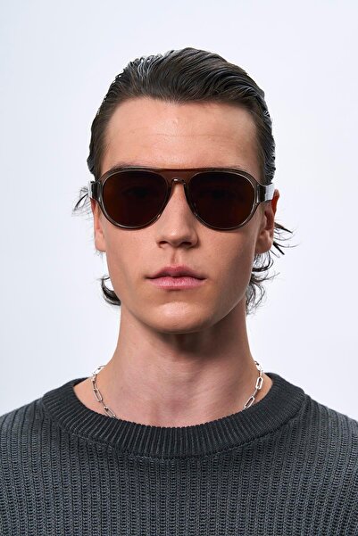 Bilge Karga Çardak Grey Brown Men's Sunglasses