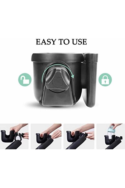Generic U Hoom Universal Stroller Cup & Phone Holder, 360° Adjustable Drink Holder