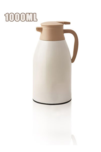 Generic 1000ml thermos – with glass liner, enhanced insulation, food-grade material, push-button pour