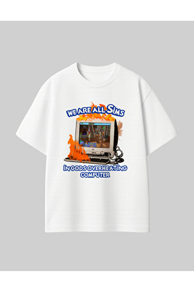 RF Studio The Sims Oyun Baskılı Unisex T-shirt Tişört