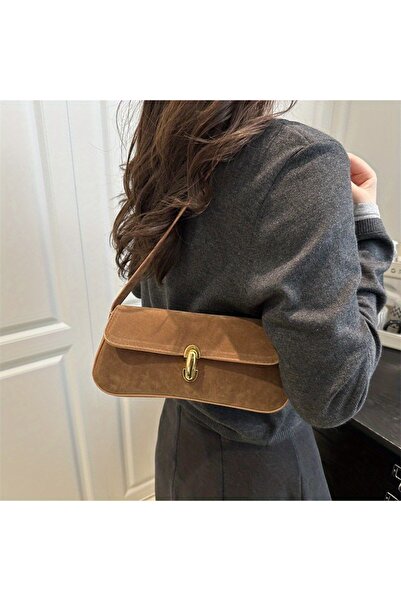 Rivina Liva Women's Vintage Gold Buckle Retro Model Hand and Shoulder Bag