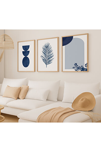 VOBA STORE SET DE TABLURI MDF CU CADRU CU TEMATICA ABSTRACTĂ 3 BUCĂ 94-1 BEJ