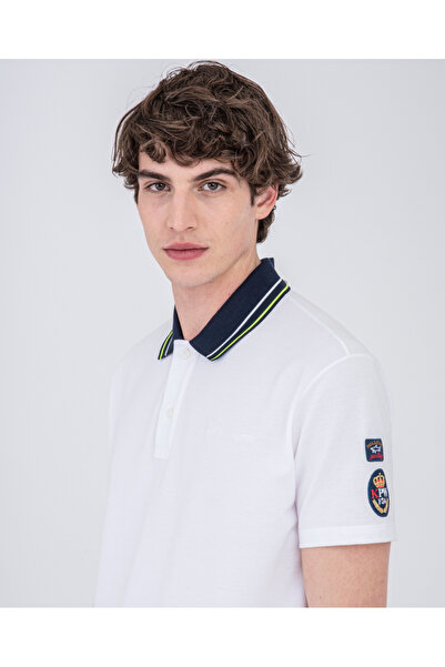 PAUL&SHARK MEN'S KNITTED POLOSHIRT C.WCOTTON
