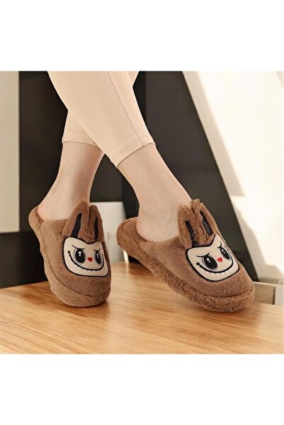 Lion Women's Labubu Figured Winter House Slippers