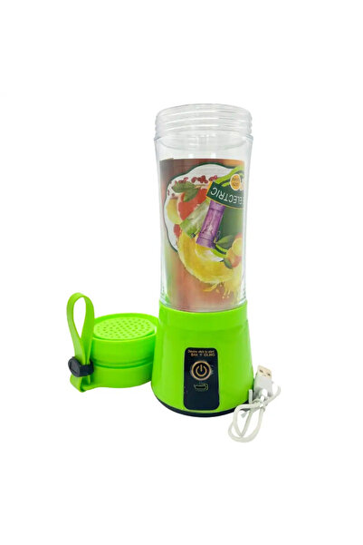 portable And Rechargeable Green Colored Battery Juice Blender - 380ml
