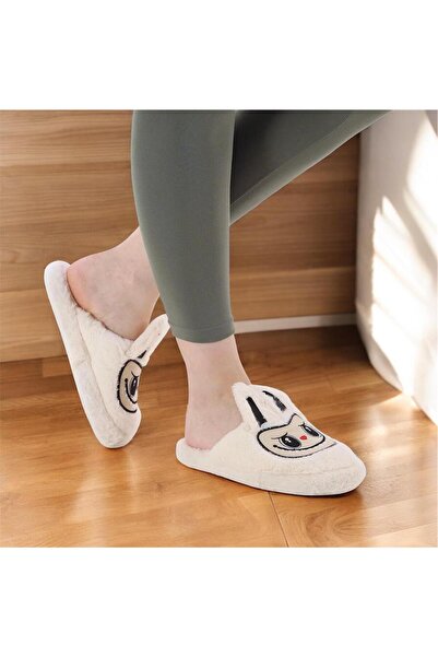 Lion Women's Labubu Figured Winter House Slippers