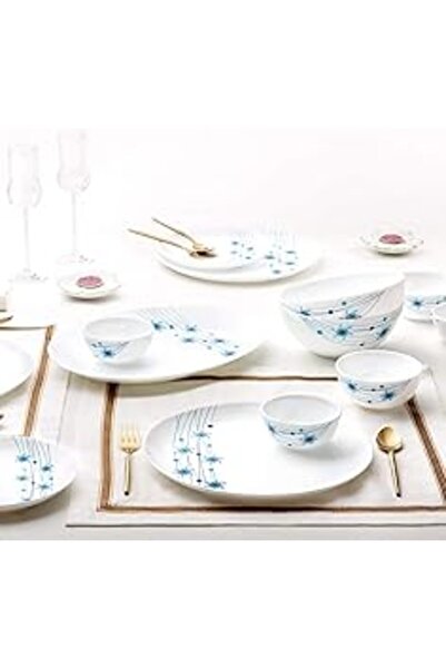 British Chef Bluebell Opalware 21-Piece Dinner Set - White (6 place settings)