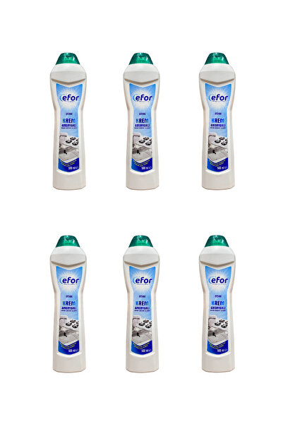 Efor Krem Temizleyici Amonyaklı 6 Adet 500 ml | Toplam 3 Litre | Yüzey Temizlik Kremi | Temizlik Seti