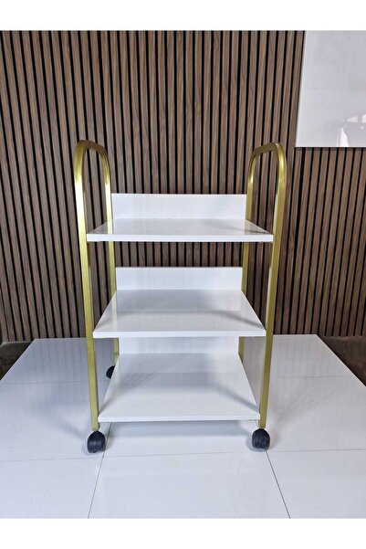 Aykoz RAFLI TEKERLEKLİ MAT GOLD DETAY ETEJER