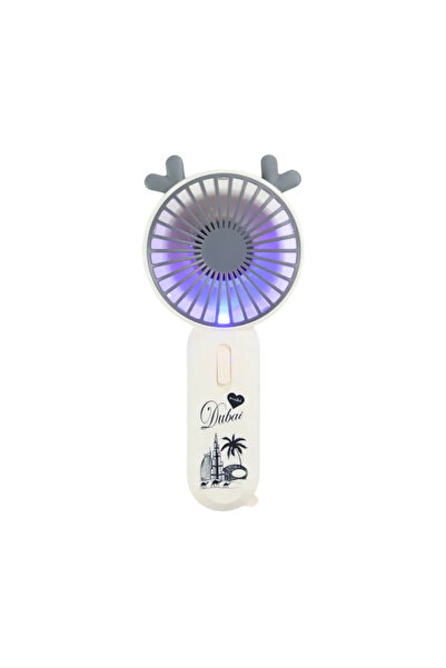 Mini Handheld Fan USB Rechargeable fan Outdoor Travel Fan- White