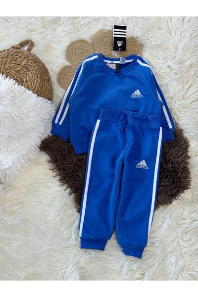 Teeny Weeny Kids Unisex Children's Cobalt Bottoms and Tops Tracksuit Set
