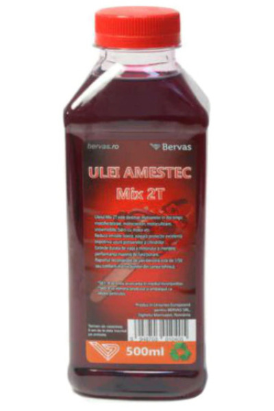 OLEG Ulei amestec MIX 2T pentru drujba si MTC (motocositori) rosu 500ml