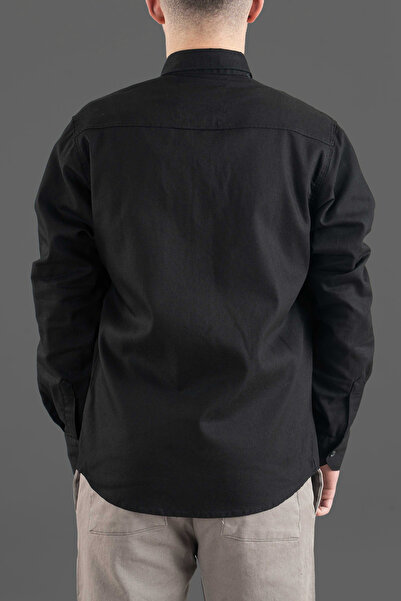 bombe Slim Fit Tight Fit Men's Denim Shirt Mint