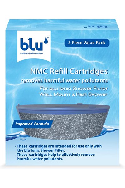 Blu Intelligent Health Solutions blu NMC Refill Cartridge for Wallmount/Rain Shower - 3-Pack