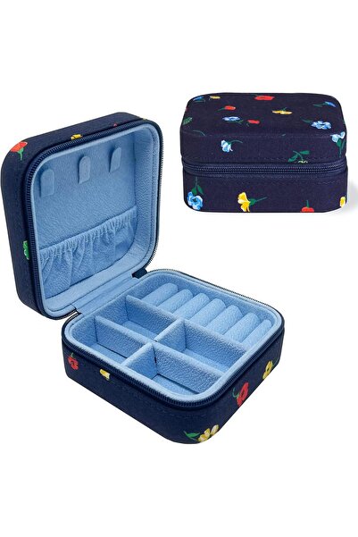 kate spade new york Travel Jewelry Case - Navy Floral Small Organizer