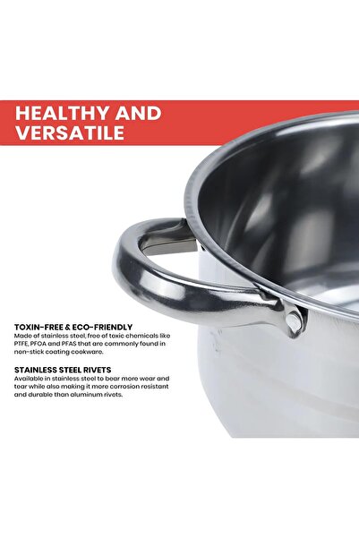 Bright Home 10-Piece Triple-Layer Stainless Steel Cookware Set