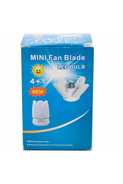 Mini Foldable Led Light Bulb Fan Blade Design for Home Ceiling Light White Color