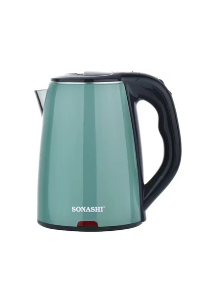 sonashi SKT-1811N Cordless Electric Kettle 1500W Green With 360-degree Swivel Base- 1.8Ltr