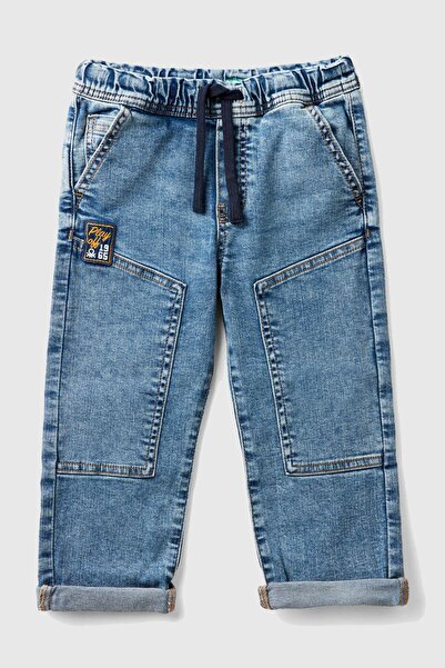 United Colors of Benetton Boy's Denim Trousers with Elastic Waist, Drawstring...