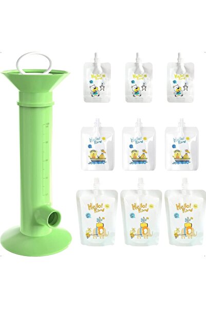 Generic Joiz Baby Food Pouch Filler with 9 Reusable Pouches — Portable Fruit Puree Press