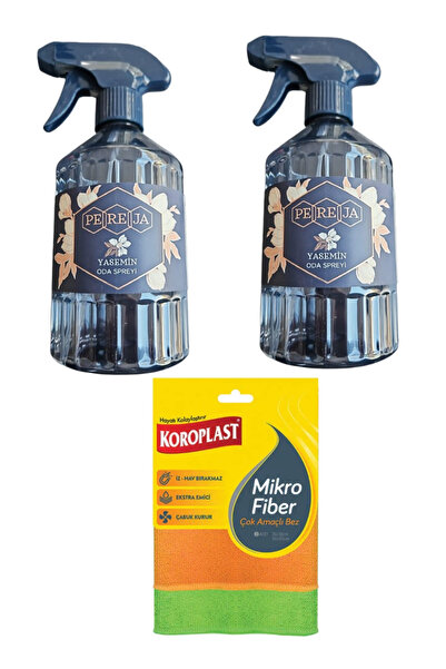 Pereja Yasemin oda kokusu sprey 2 âdet 500 ml koroplast çok amaçlı mikrofiber...