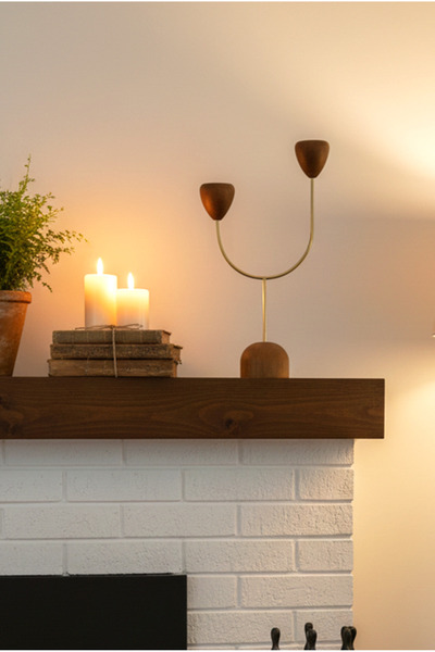 FH finehome Truro Metal Gold Şamdan Akasya