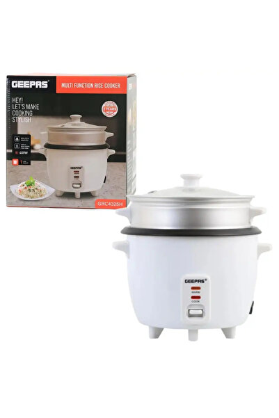 Geepas GRC4324N Automatic Electric Rice Cooker With Non Stick Inner Pot And Automatic Shut Off- 0.6l
