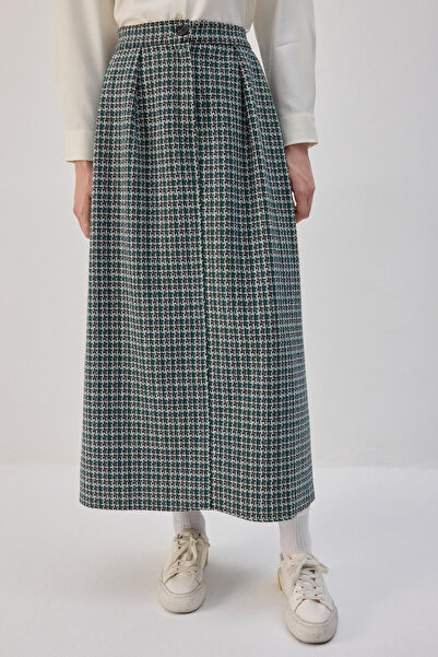 Touché Privé Tweed Pleated Skirt