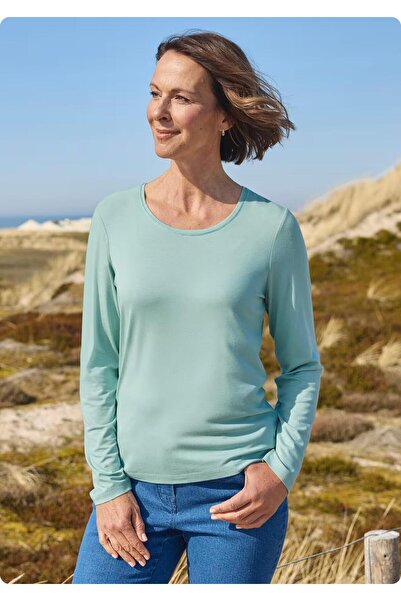 Org Marka Store Avena 43-7720 / 889.299 / 280 0 Collar Long Sleeve Basic Tshirt