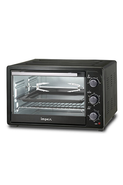 İMPEX OV 2901 35L Electric Oven 1500W 100-250°C Temp 60min Timer 6-Stage Heating SS Rotisserie Light