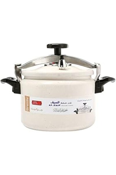 Generic Al Saif Granite & Aluminum Pressure Cooker - 7 L, Pearl White