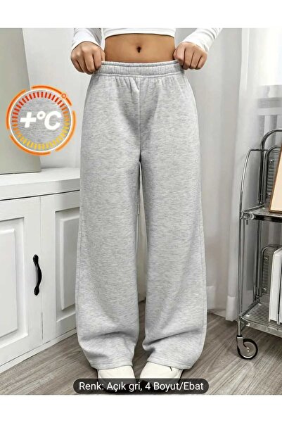 SERYY MODA Pantaloni de trening de damă, gri, de iarnă, de calitate superioar...