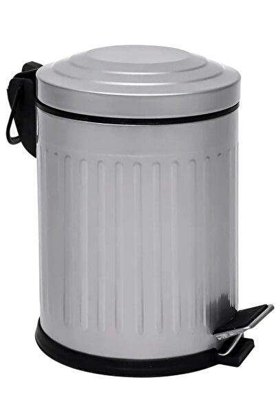 NETAVANTAJ Foreca 16 LT Vintage Pedallı Amortisör Kapaklı Çöp Kovası Gri