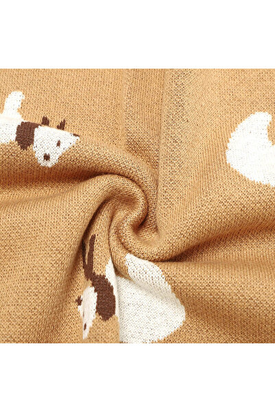 Ominii Baby solid color knitted cotton windproof blanket 100*80cm