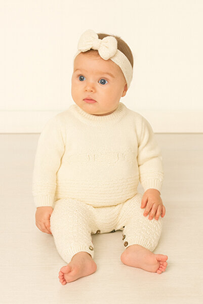 Minora Winter Knitwear Heart Links Jumpsuit Kemi̇k