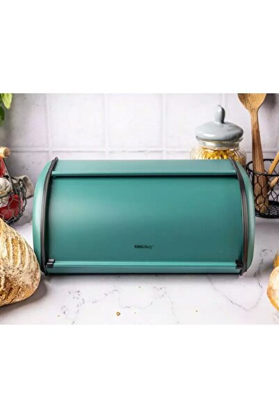 Kinghoff Bread box, steel, green, 15 x 24 x 36 cm,