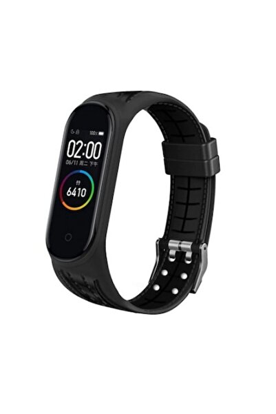 PHN MAG Silicone Strap Compatible with Xiaomi Mi Band 5, Black with Buckle