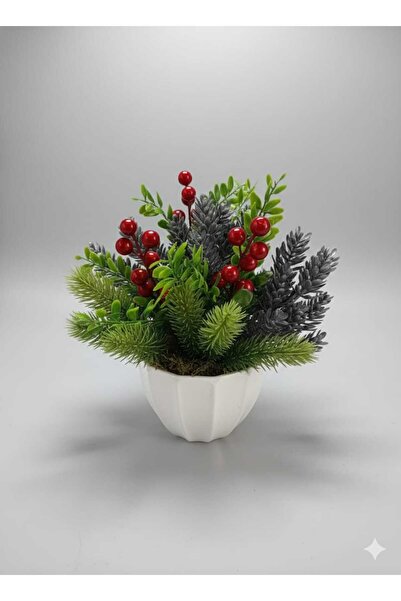 essacraft زهرة كوكينا صناعية صغيرة لتزيين الطاولة، مزهرية بلاستيكية - هدية