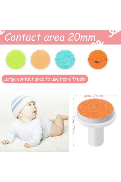 Yelajoy Baby Nail Grinder Replacement Pads, 24-Count Age-Specific Sanding Heads