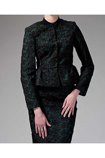 Roman Fırfırlı Ceket Petrol Yeşili k1316045_292