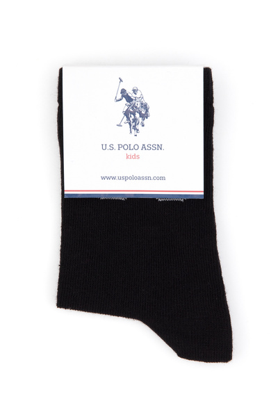 U.S. Polo Assn. Boy's Black Socks 50318051-Vr046