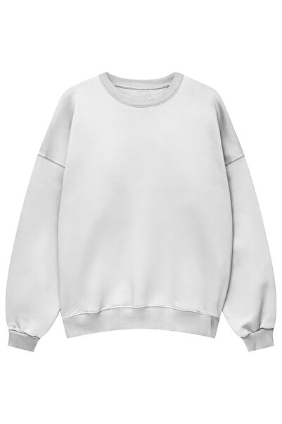 Holgim Unisex Oversize Basic Baskısız Sweatshirt