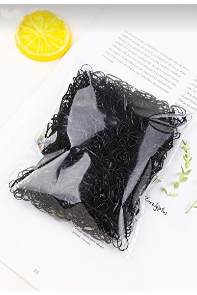 GnelD 500 Pieces Black Perm Hair Braiding Rubber