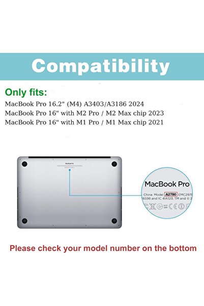 Nezih Case Apple MacBook Pro 16 Inch M3/M3 Pro/M3 Max A2991 Fully Compatible (2 Pcs) Nano Flexible Screen Protector